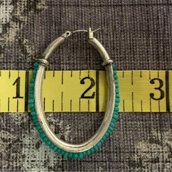 Costume Earrings Turquoise Oval Earrings - Picture 13 of 14